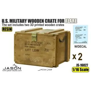 Consegna Rapida JASON Studio U.S. military wooden crate for flares 1 16