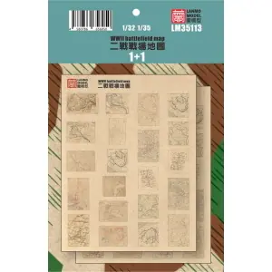 Esclusivo LANMO Model 1 35 WWII Battlefield maps 1+1