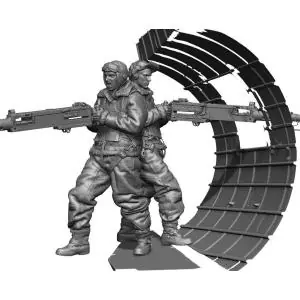 Ordina Subito LEGEND PRODUCTIONS 1 72; WW2 US Bomber Bomber waist Gunner 2 heads 1 72