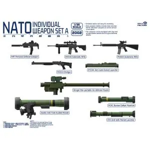 Promo Stagionale MAGIC FACTORY 1/35; NATO Individual Weapon Set A (il kit include 2 pezzi di ogni arma)
