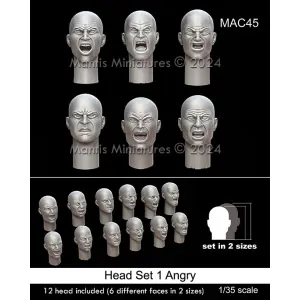 Prezzo Scontato MANTIS MINIATURES 1 35 Head Set 1 Angry