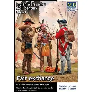 MASTER BOX 1/35 Fair exchange, Indian Wars series (3 fig.) Offerta Lampo