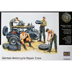 Spedito Oggi MASTER BOX 1/35 German Motorcycle Repair Crew