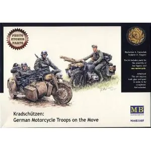 MASTER BOX 1/35 German Motorcycle Troops on the Move (w/ PE) Solo Oggi