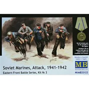 Ultime Pezzi MASTER BOX 1/35 Soviet Marines, Attack 1941-1942 (5 fig.)