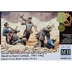 MASTER BOX 1/35 Soviet&Germ.Infantry, Combat 1941-42 (5 fig.) Esclusivo