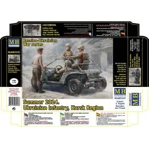 Più Venduto MASTER BOX 1/35; Summer 2024. Ukranian Infantry, Kursk Region (3 figure + veicolo)