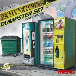 Promo Stagionale MENG MODEL 1/35 set di distributori automatici di bibite e cassonetto immondizie