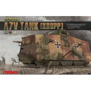 MENG MODEL 1/35; German A7V Tank(Krupp) Sconto