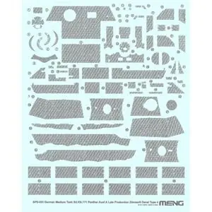 Saldi MENG MODEL 1/35; German Medium Tank Sd.Kfz.171 Panther Ausf.A Late Production Zimmerit Decal Type D