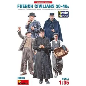Spedizione Espresso MINIART 1/35 French Civilians ‘30-‘40s. Resin Heads