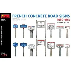 Pagamento Sicuro MINIART 1/35 French Concrete Road Signs 1930-40‘s North a. East