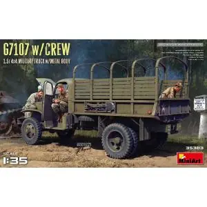 Promozione MINIART 1/35 G7107 w/Crew 1,5T 4x4 Military Truck w/metal body