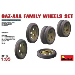 MINIART 1/35 GAZ-AAA Family Wheels Set Non Perdere