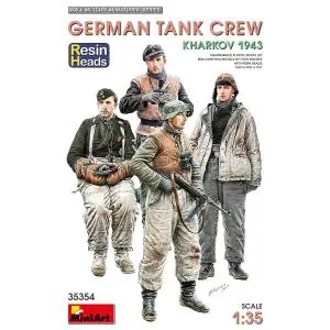 Nuova Collezione MINIART 1/35 German Tank Crew.Kharkov 1943. Resin Heads