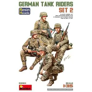 Esclusivo MINIART 1/35 German Tank Riders Set 2 (Resin heads)