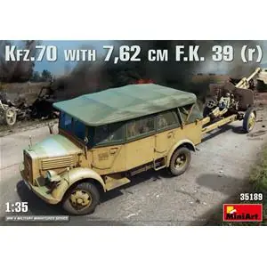 MINIART 1/35 Kfz.70 & 7,62cm F.K.39(r) Esclusivo