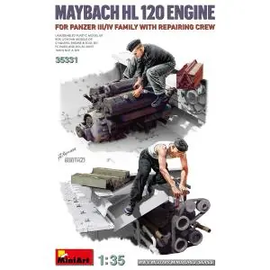 MINIART 1/35 Maybach HL120 for Panzer III/IV w/repair Crew Promozione