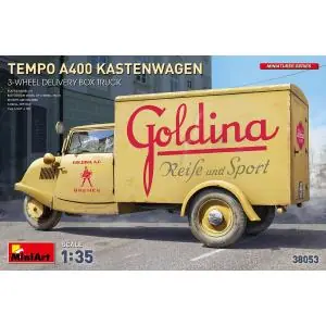MINIART 1/35 Tempo A400 Kastenwagen 3-Wheel Delivery Box Truck Professionale