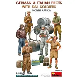Soddisfatti O Rimborsati MINIART 1/48 German & Italian Pilots w/DAL Soldiers. North Afr.