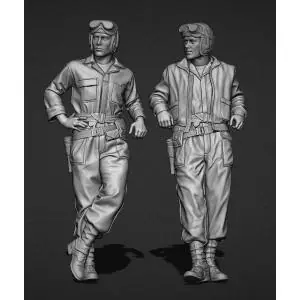 Nuova Collezione PANZERART 1 35 US tankers with coveralls set