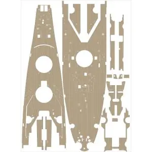 Prezzo Ridotto Pontos Model; 1 200; USS BB-61 Iowa 1944 Wooden Deck set (Teak) 1/200