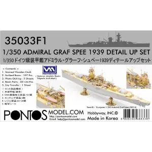 Pontos Model; 1 350; ADMIRAL GRAF SPEE 1939 Detail Up Set 1/350 Ordina Subito