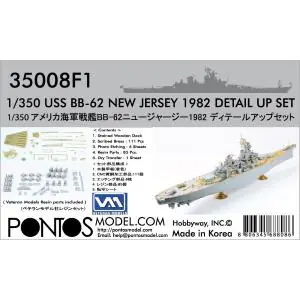 Spedizione Espresso Pontos Model; 1 350; USS BB-62 New Jersey 1982 Detail Up Set 1/350