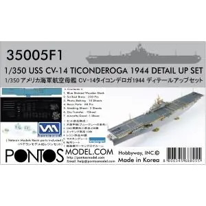 Pontos Model; 1 350; USS CV-14 Ticonderoga 1944 Detail Up Set 1/350 Affare