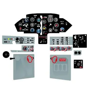 Red Fox Studios 1/48 MIG-17F FRESCO 1/48 QUICK SET 3D ACRYLIC INSTRUMENT PANELS Solo Oggi