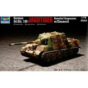 TRUMPETER 1/72 JagdTiger (Henschel production) w/Zimmerit coat Offerta Del Giorno