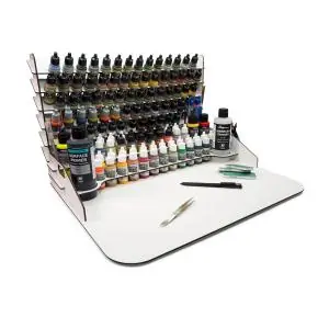 Vendita Finale Vallejo Accessories Paint Stand Paint display and work station (50x37 cm) with vertical storage 50 x 37 x 29,5 cm