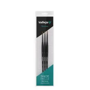 Bestseller Vallejo Brush Set Detail Design Set - Synthetic fibers (Sizes 0, 1 & 2)