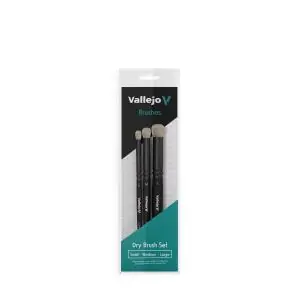 Compra Adesso Vallejo Brush Set Dry Brush Dry Brush Set - Natural Hair (S, M & L)