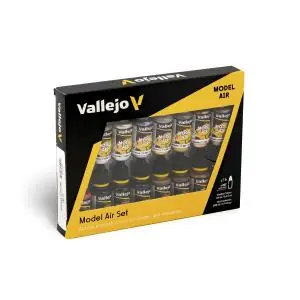 VALLEJO Model Air 16 colors set Metallic Effects 18 ml Offerta