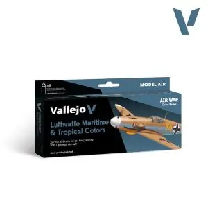Acquista Ora Vallejo MODEL AIR Color set 8 colori acrilici da 17 ml - Luftwaffe Maritime and Tropical Colors