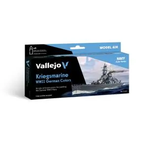 Nuova Collezione VALLEJO Model Air Navy / 8 colors set Kriegsmarine WWII German Colors 18 ml