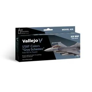Prezzo Basso VALLEJO Model Air USAF / 8 colors set USAF Colors Grey Schemes from 70‘s to present 18 ml