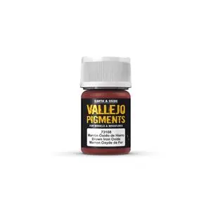 Più Venduto Vallejo Pigments Color Brown Iron Oxide 35 ml