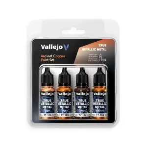 Vallejo TRUE METALLIC METAL 4 colors set Ancient Copper - - Prezzo Ridotto