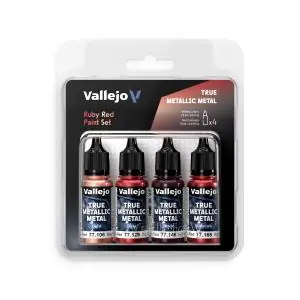 Compra Oggi Stesso Vallejo TRUE METALLIC METAL 4 colors set Ruby Red - -