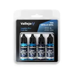Saldi Vallejo TRUE METALLIC METAL 4 colors set Sapphire Blue - -