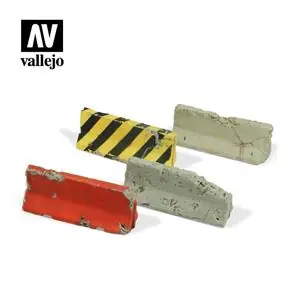 Occasione Imperdibile Vallejo Vallejo Scenics Scenery Damaged Concrete Barriers -
