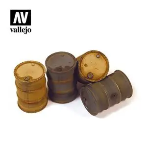 Ultimissimo Modello Vallejo Vallejo Scenics Scenery German Fuel Drums 2 -
