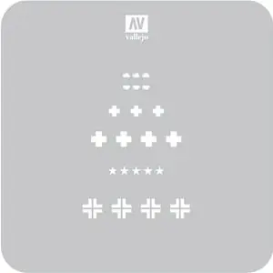 Vallejo Vallejo Stencils Hobby Stencils Assorted German WWII Tank Marks 125 x 125 mm Must-Have