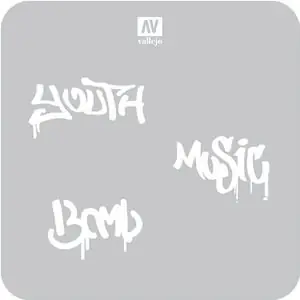 Nuova Collezione Vallejo Vallejo Stencils Hobby Stencils Street Art nº 1 125 x 125 mm