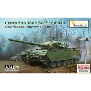 Non Perdere Vespid Models 1/72; Centurion Tank Mk.5/1-4.RTR British Main Battle 3D print Centurion tank gun mantlet canvas cover Metal barrel +Metal tow cable