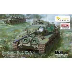 Vespid Models 1/72; Centurion TankMk5/1 Royal Australian Armoured Corps (Vietnam War Version) 3D print Centurion tank gun mantlet canvas cover Metal barrel +Metal tow cable Offerta Lampo