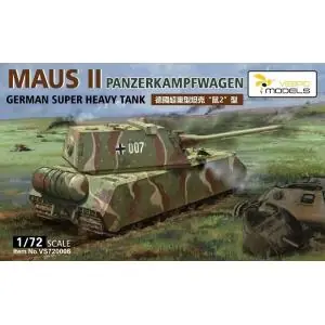 Vespid Models 1/72; Panzerkampfwagen‘Maus II’ German Super Heavy Tank Metal barrel Promozione Esclusiva