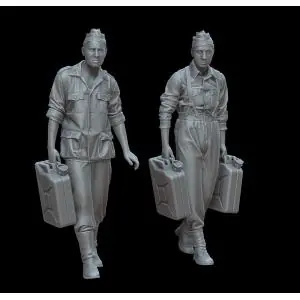 White Storck Miniat. 1 48 German soldiers with supplies (1 48) Offerta Limitata